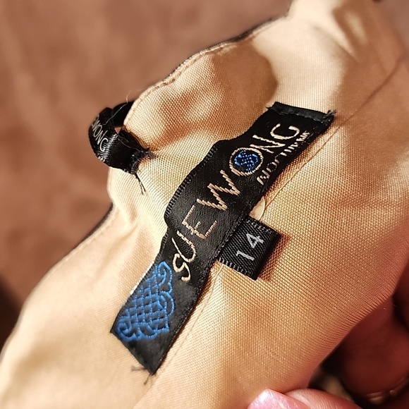 Sue Wong Beaded Strapless Black Formal Gown Size 14 - Picture 6 of 6